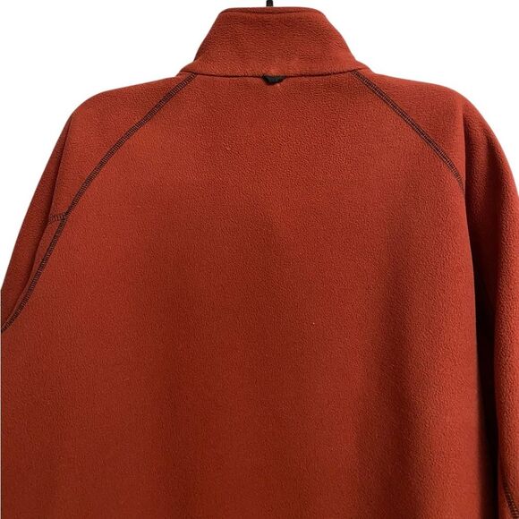 Timberland Full Zip Fleece Jacket Men's Size L Burnt Orange High Neck Zip Pocket - Picture 9 of 16